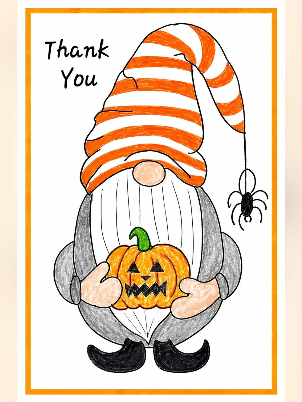 Original Art Work by Seller Jack o Lantern Gnome Business Cards